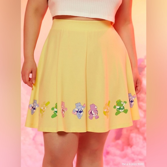 SHEIN Dresses & Skirts - SHEIN X Care Bears Plus Bear Print Flare Skirt 2X